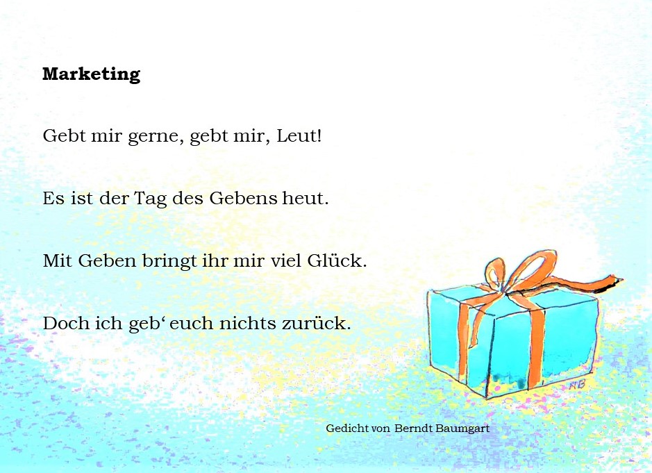 Sehr gute Gedichte von Berndt Baumgart - Marketing